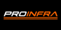 logo, proinfra, weiss orange, kurvig mit doppelunterstreichung